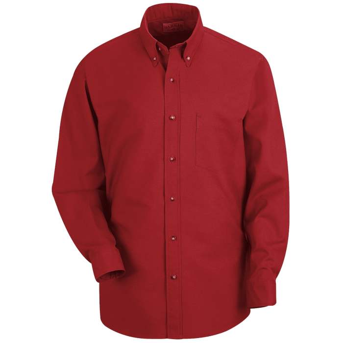 Women's red dress shirt