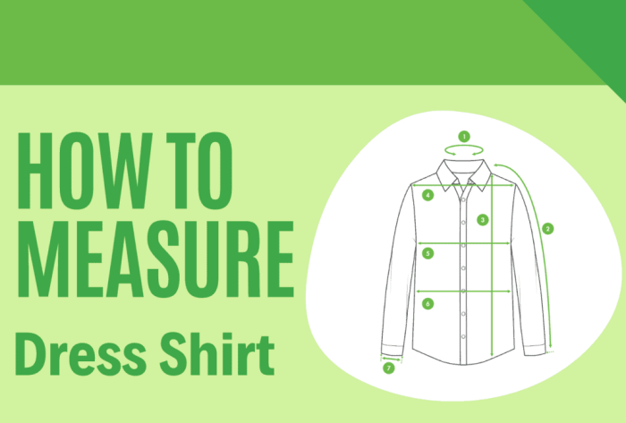 Men's dress shirt measurements guide