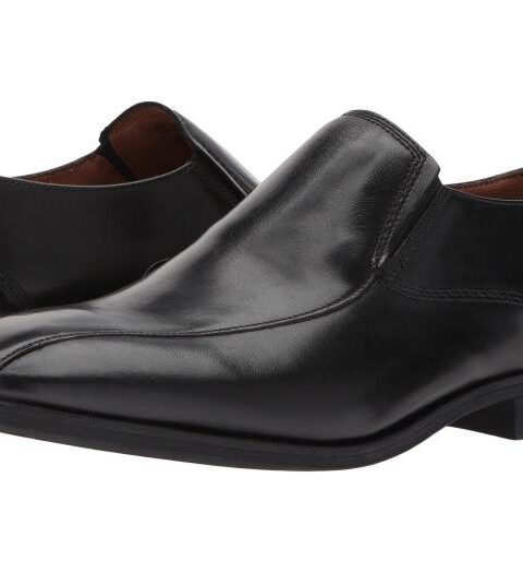 Pull-on / slip-on men black dress shoes