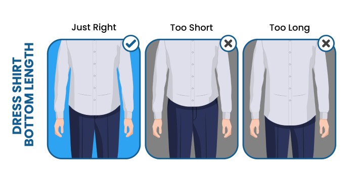 How should a dress shirt fit men