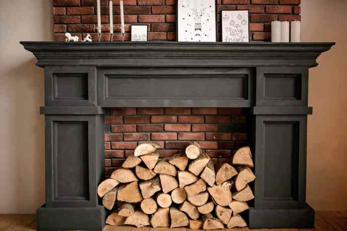 How to make a fake fireplace decoration