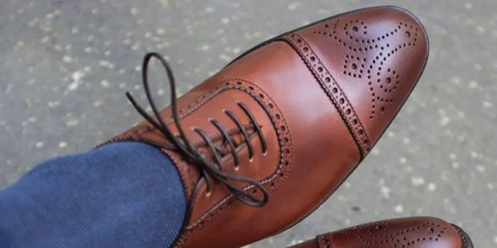 Mens dress shoe care