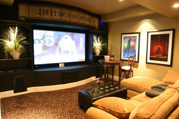 How to decorate a movie room