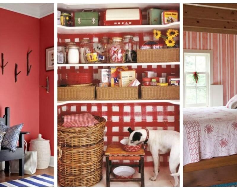 How to decorate a rustic red room